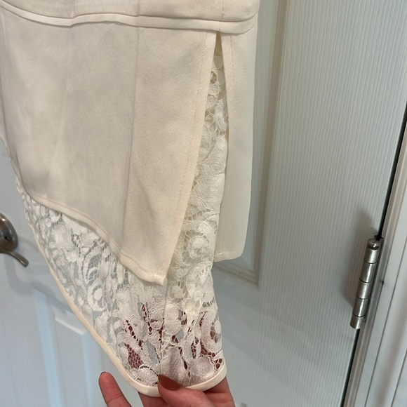 Theory Silk and Lace Sheath Cream Size 2 - Picture 2 of 8